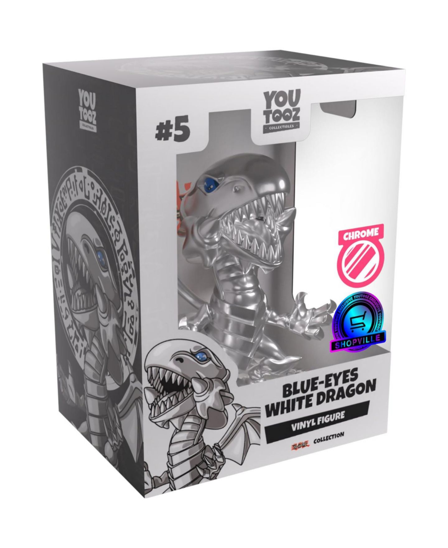 Детская фигурка Youtooz Blue-Eyes White Dragon Chrome Limited-Edition Vinyl Figure, Ages 14+ — фото 1