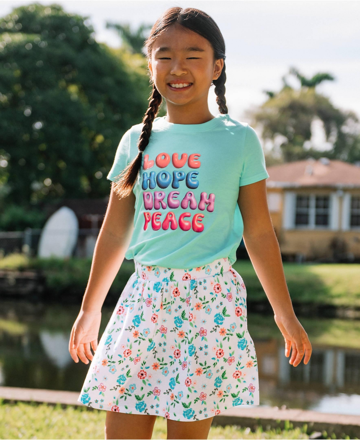 Lands' End Big Girls Plus Smocked Skort