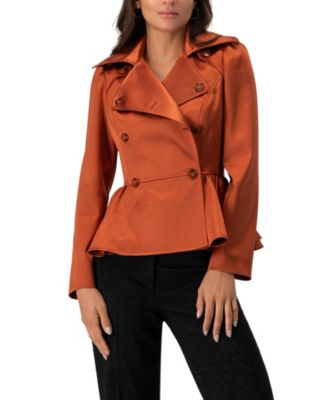 Women's Short Double-Breasted Trench Coat
