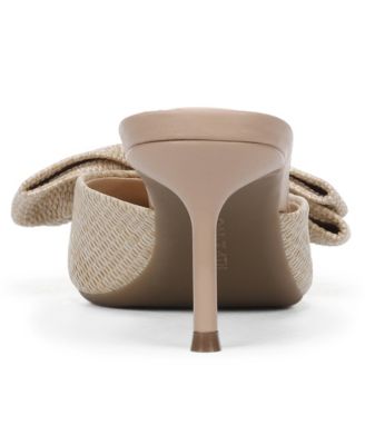 Alaynaa Pointed-Toe Bow Mule Pumps