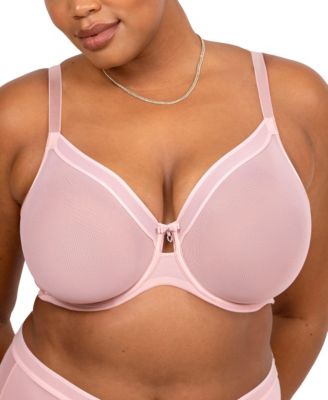 Women's Sheer Mesh Full Coverage Unlined Underwire Bra
