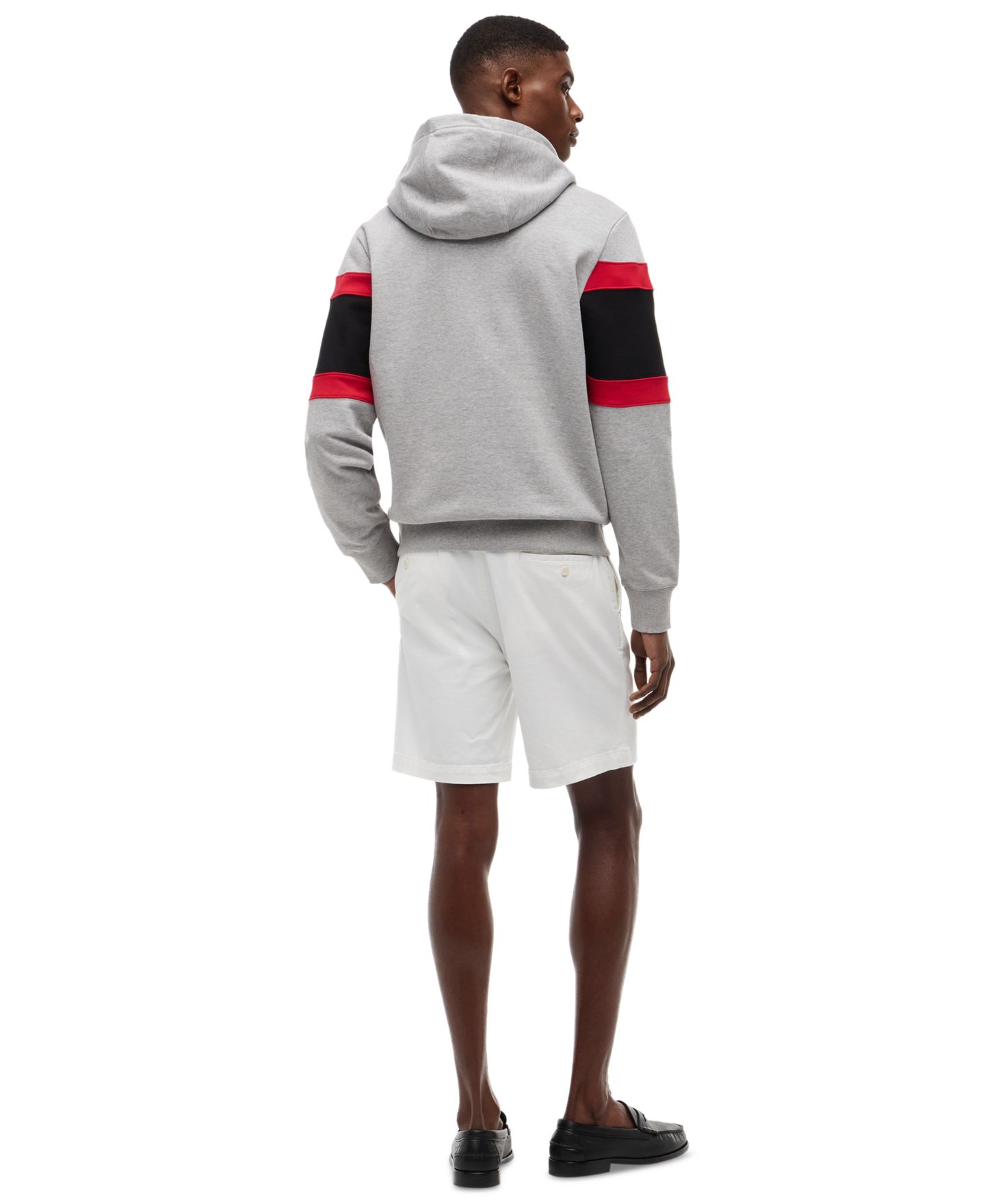 Мужское худи Tommy Hilfiger x Cadillac F1® Panelled Script, цвет: Светлый серый меланжевый — фото 4