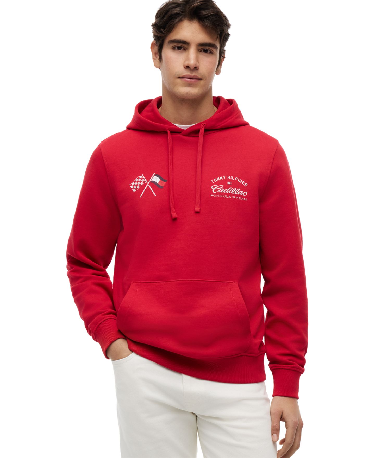 Мужское худи Tommy Hilfiger x Cadillac F1® Varsity Graphic, цвет: Красный — фото 1