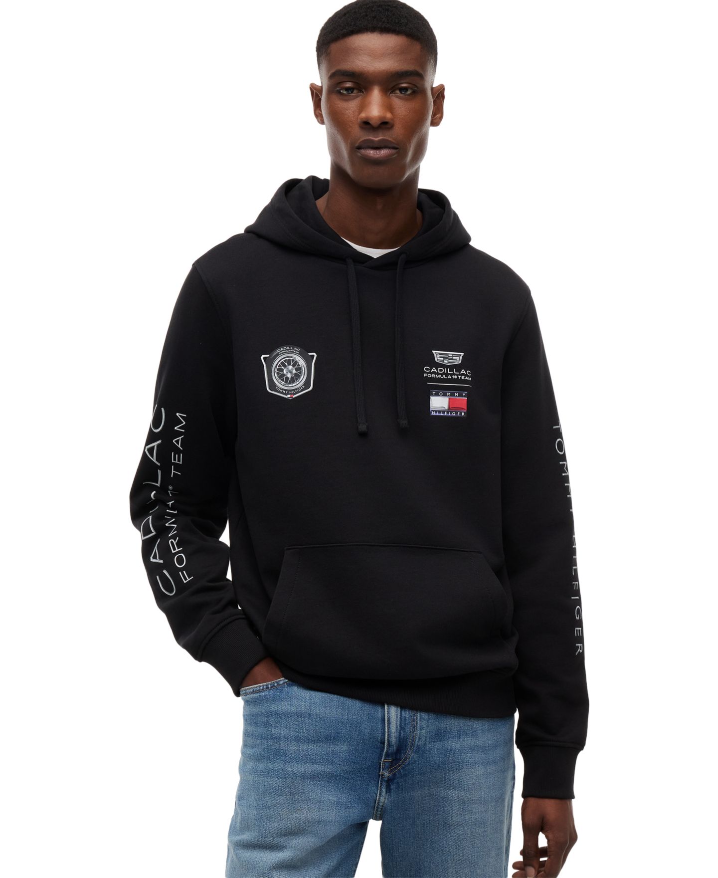 Мужское худи Tommy Hilfiger x Cadillac F1® Racing Graphic, цвет: Чёрный — фото 1