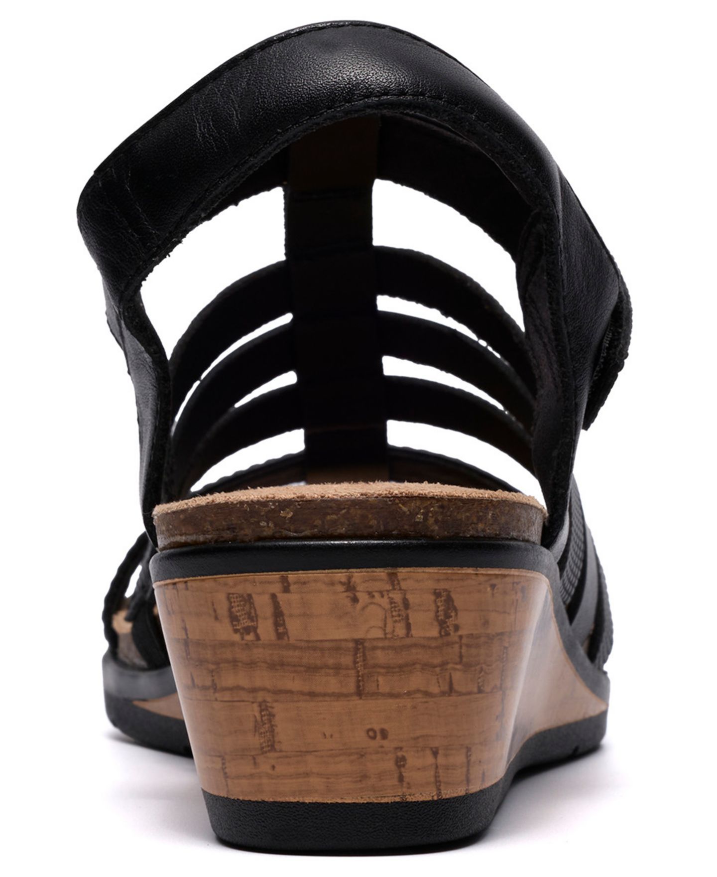 Женские сандалии Clarks Kacha Step Round Toe, цвет: Чёрный кожаный — фото 3