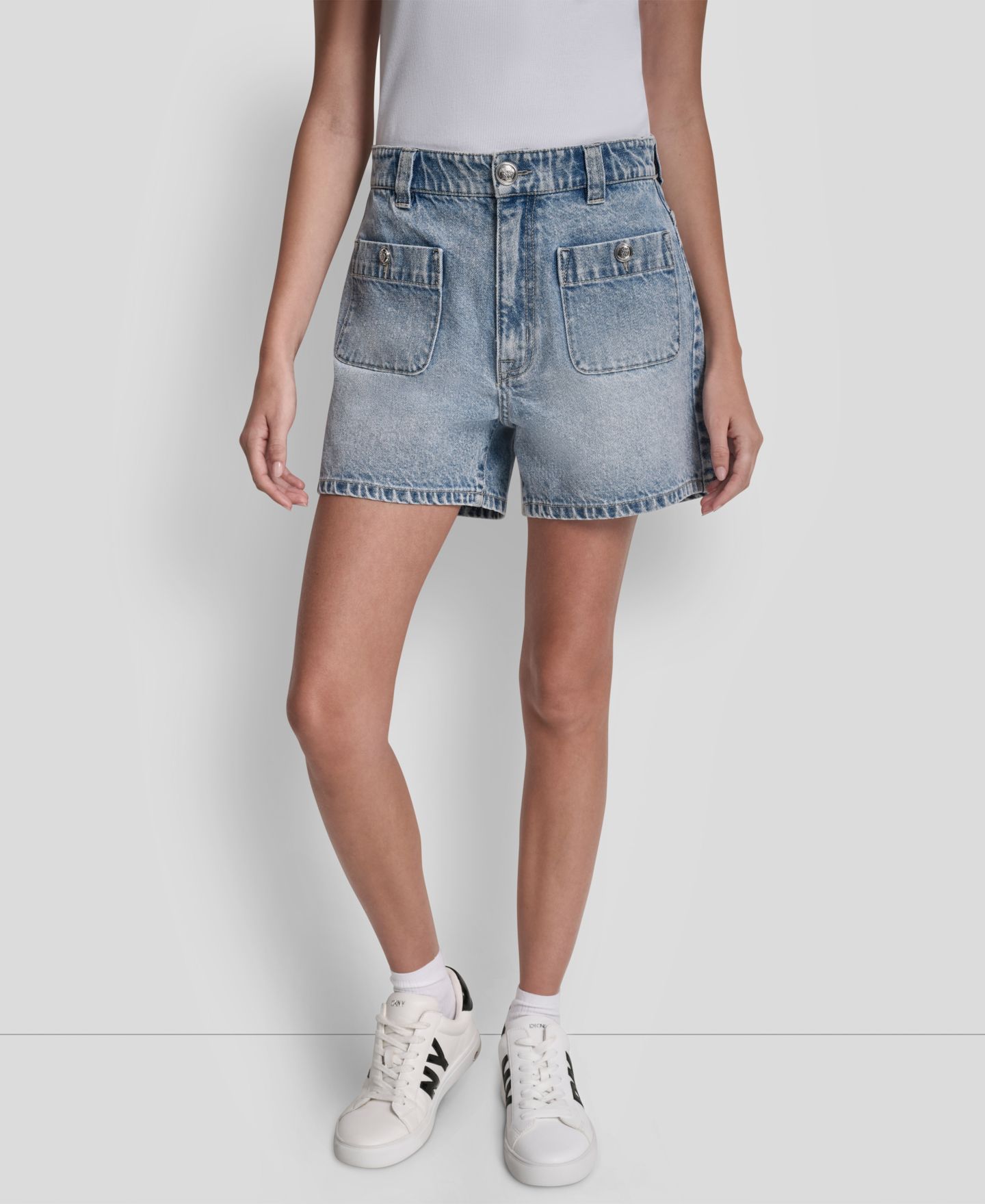 Женские шорты DKNY Jeans High-Rise A-Line, цвет: King — фото 1