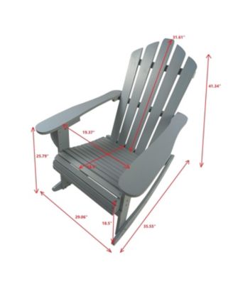 Reclining Wooden Outdoor Rocking Adirondack Chair