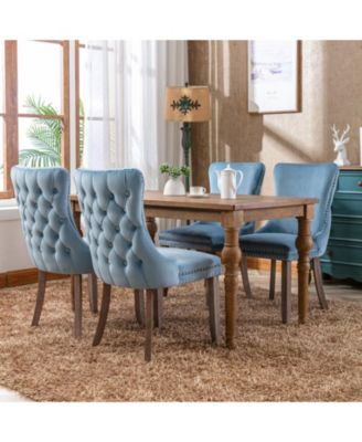 Set of 2 Wingback Dining Chairs