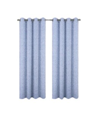 100% Polyester 140 GSM Lava Jacquard Grommet Curtain Panel 54" x 84" Blue