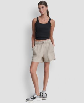 Women's Mid-Rise Bungee Waist Shorts