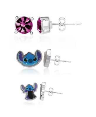 Lilo and Stitch Fashion Earring Set, 3 Pairs, Stud Earrings - Officially Licensed