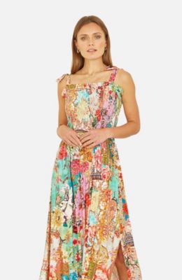 Women's Patchwork Split Hem Maxi Dress