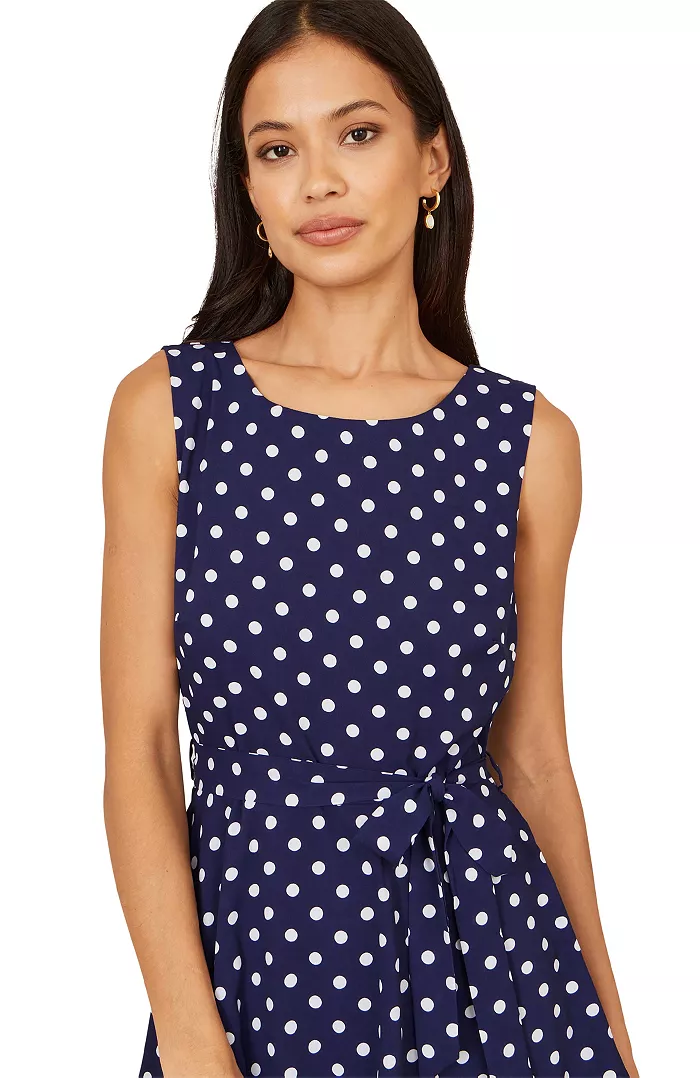 Women's Spot Tiered Midi Dress - thumbnail 4
