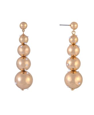 Graduated Ball Linear Earrings