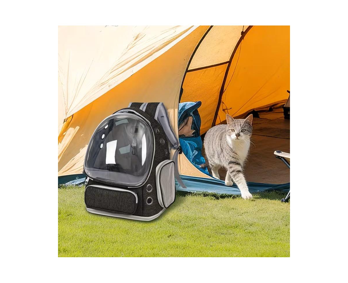 ProMounts Breathable Transparent Pet Carrier Bag for Cats & Small Dogs – Portable Space Capsule with Zipper, Ideal for Travel & Outdoor Adventu