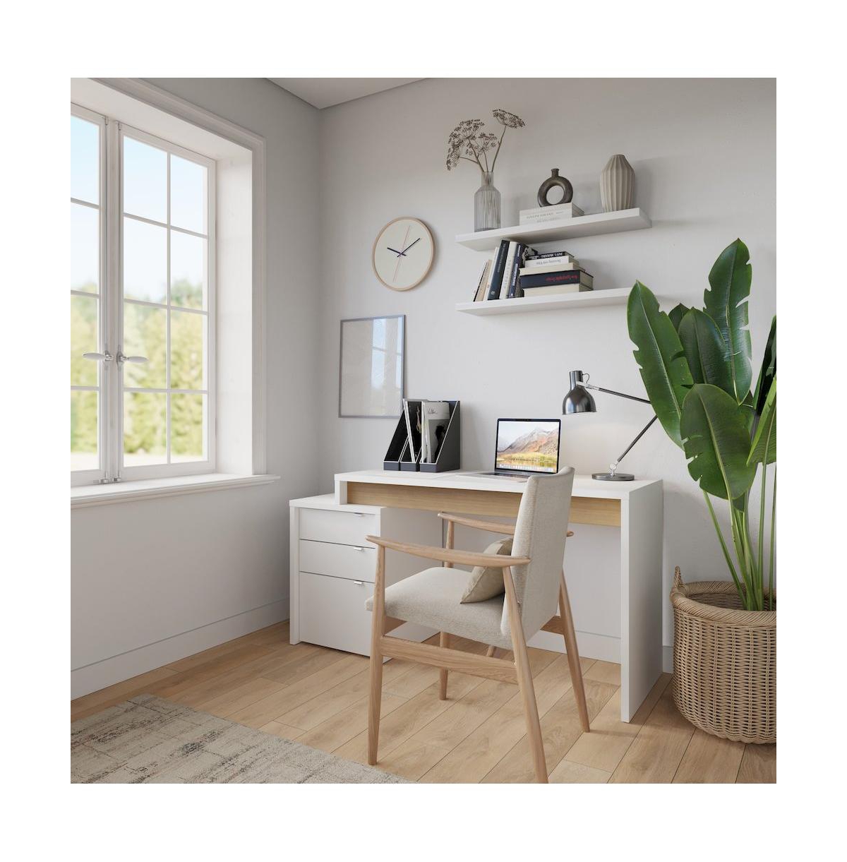 Nexera Desk and 3-Drawer Filling Cabinet