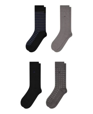 Men's 4-Pack Assorted Crew Socks Set