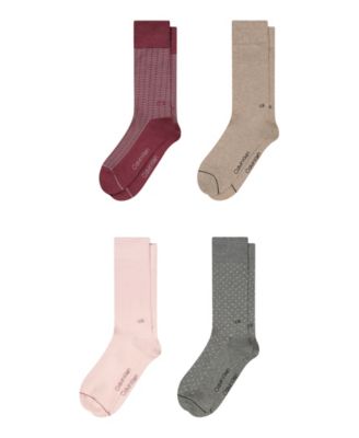 Men's Cotton Dress Crew Socks, 4-Pack