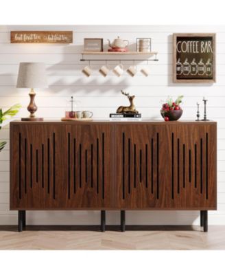  Sideboard Buffet Cabinet, Buffet Cabinet Sideboard Cabinet with Doors & Adjustable Shelves, Freestanding Accent Storage Cabinet