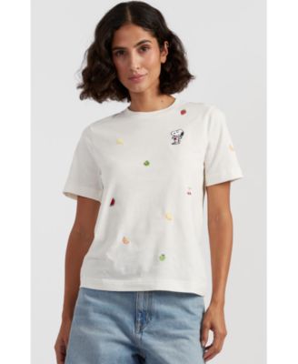 Women's Chinti and Parker Cotton Snoopy Fruit T-Shirt