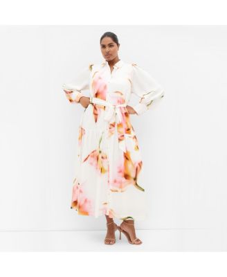 Women's Haze Bloom Print Maxi Dress