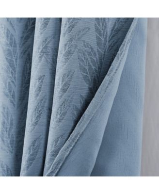 100% Polyester Reba Luxury Jacquard Blackout Grommet Curtain Panel 54" x 90" Wedgewood