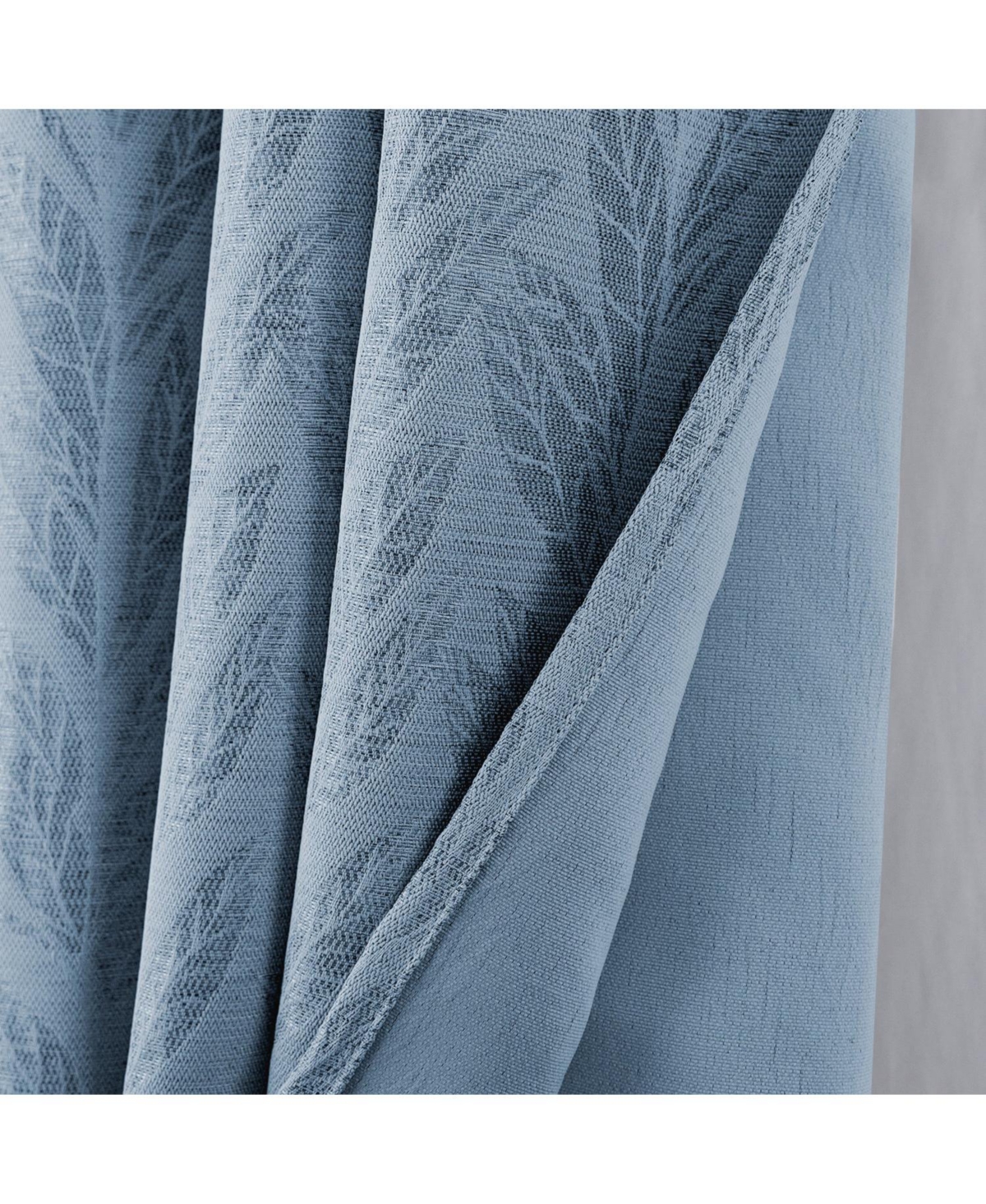 Rt Designers Collection 100% Polyester Reba Luxury Jacquard Blackout Grommet Curtain Panel 54" x 90" Wedgewood