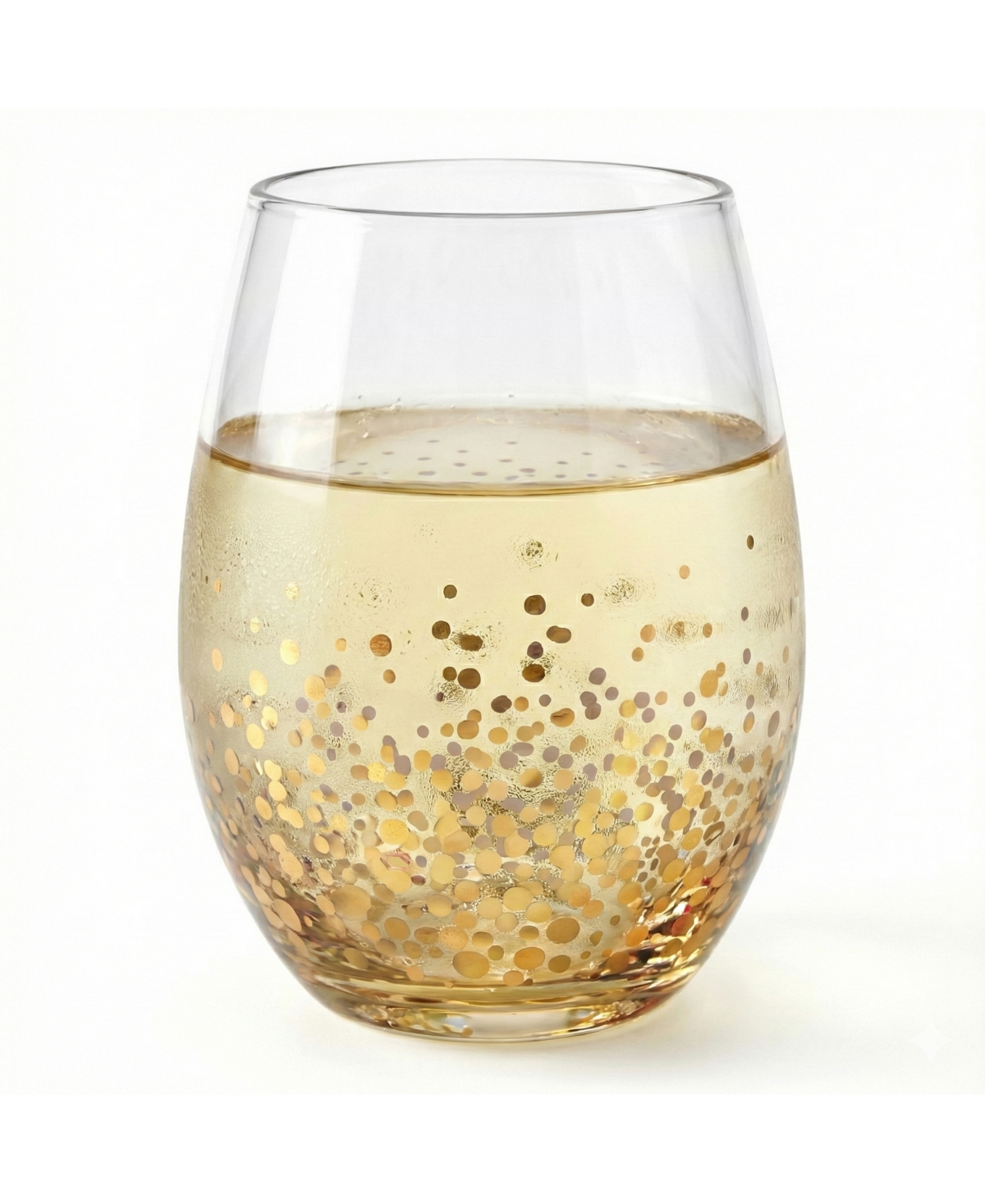 Jay Imports Gold Luster Stemless Glasses, Set of 4