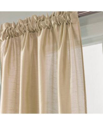 100% Polyester 82 GSM Faux Silk Nikki Rod Pocket Curtain Panel