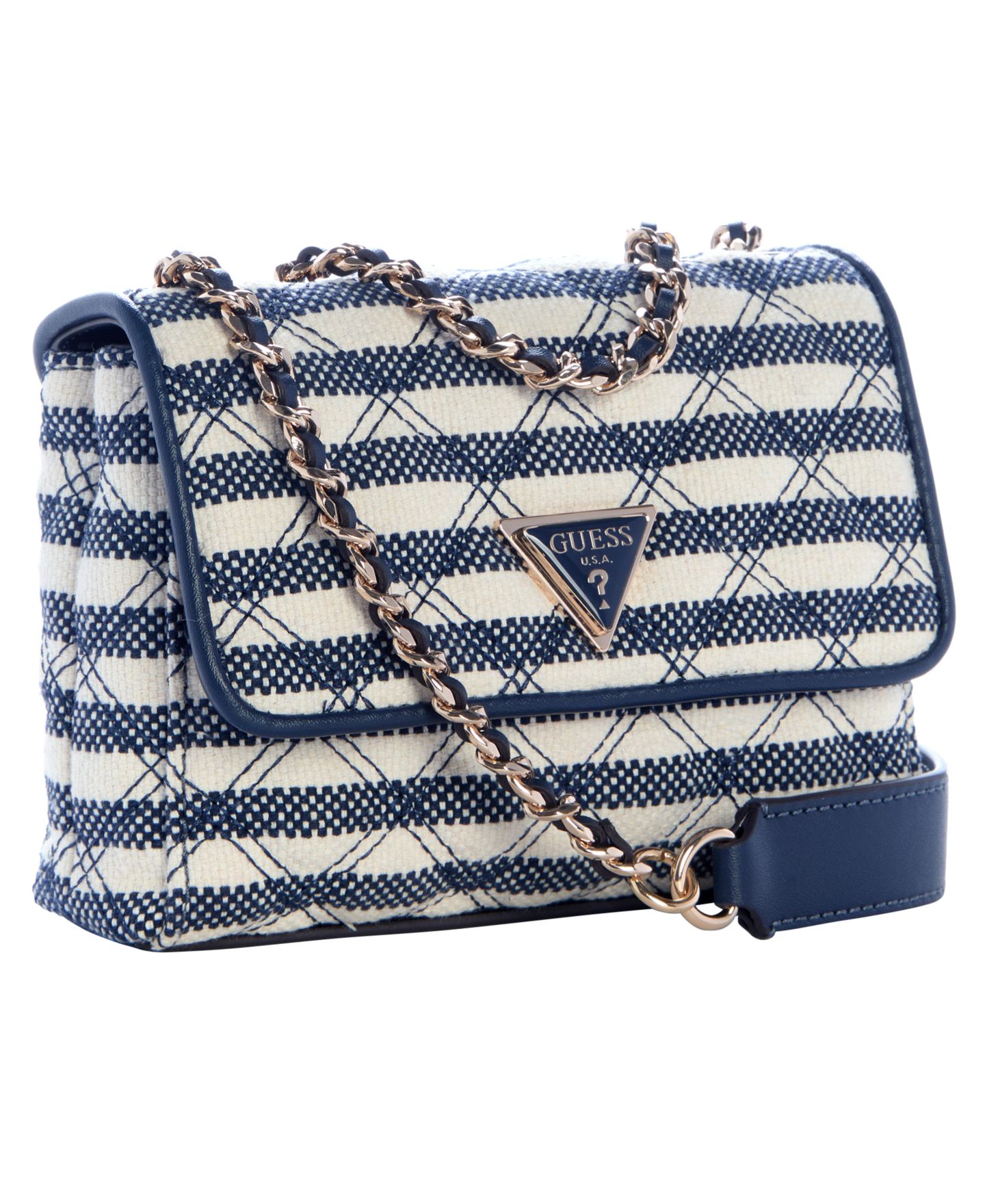 Женская сумка GUESS Giully Ii Mini 2 Compartment Flap, цвет: Синий — фото 3