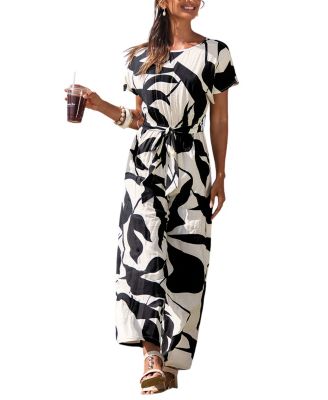 Women's Chic Geometric Print Jumpsuit for Effortless Style
