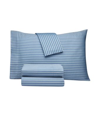 Dobby Stripe 200-Thread Count Cotton Blend 4-Pc. Sheet Set, Queen