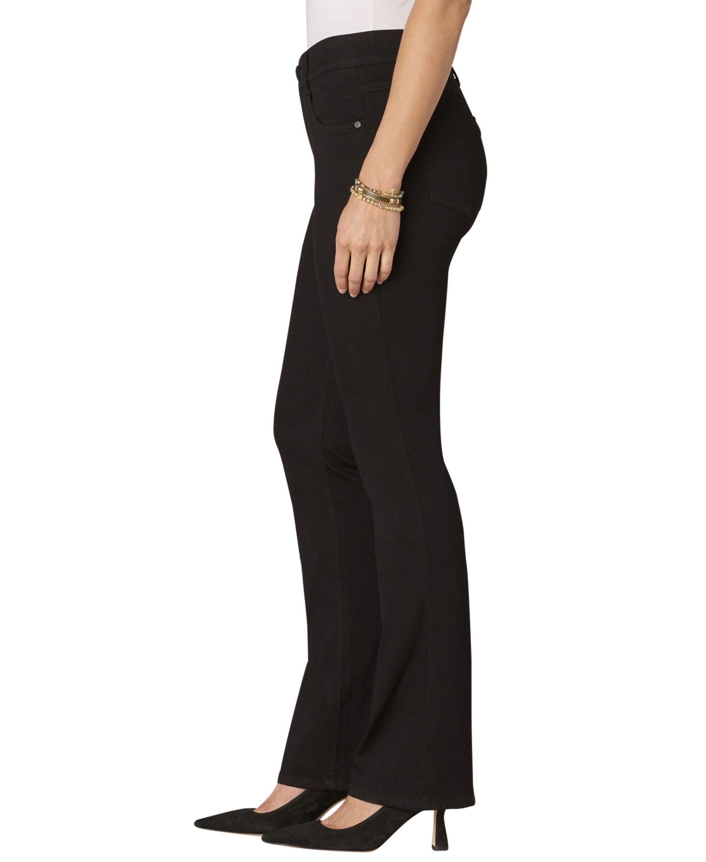 Женские джинсы Democracy Petite "Ab"solution Luxe Touch Itty Bitty Bootcut, цвет: Чёрный — фото 3