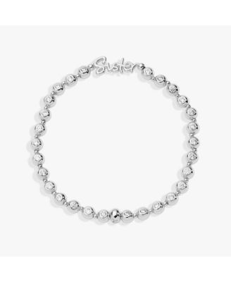Sister Elongated Crystal Stretch Bracelet