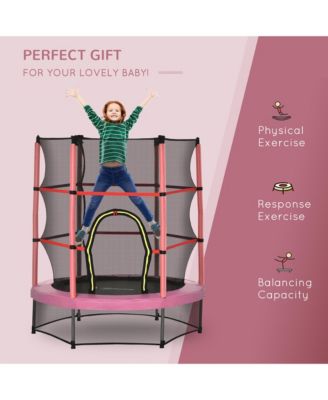 Φ5FT Kids Trampoline with Enclosure Net for Age 3 to 6 Years