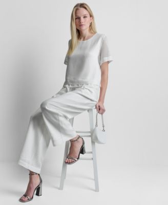 Women's Crew Neck Layered Top