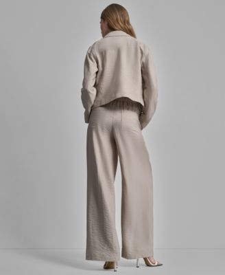 Women's Zipper Detailed Crinkle Jacket