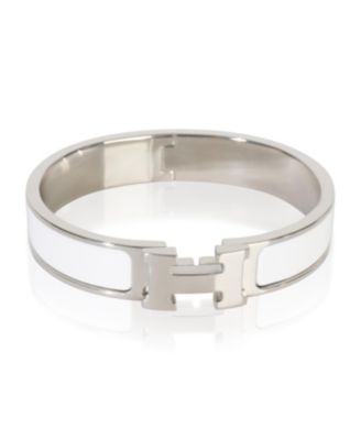 Hermes  Clic H In Blanc Bracelet