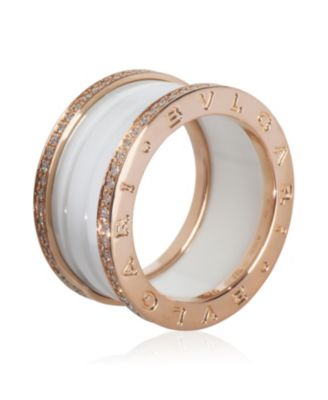 BVLGARI Rose Gold Diamond B.zero1 Ring