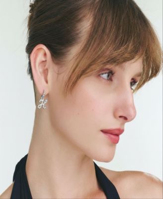 Mini Signature Initial Huggie Earrings