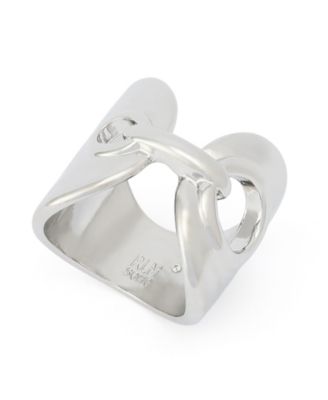 Rhodium Mariner Link Band Ring