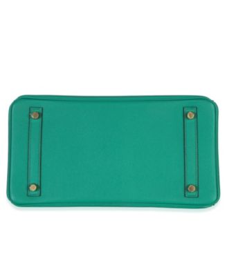 Pre-Owned HERMES Vert Jade Epsom Birkin 30 GHW
