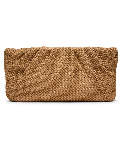 Женские Steve Madden Palomaa Pleated Small Raffia Clutch