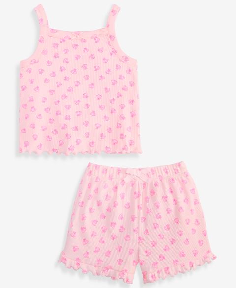 Комплекты First Impressions Mix & Match Outline-Shell-Print Tank Top & Shorts для девочек-малышей
