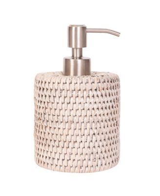 Artifacts Trading Company Rattan Stainless Steel Polished Finish Soap Pump Dispenser