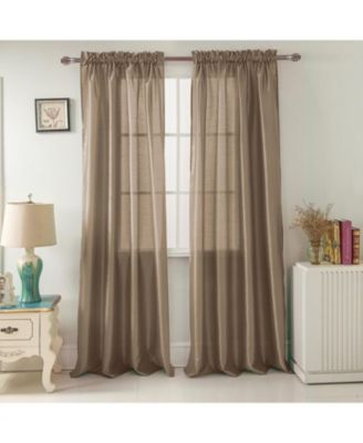 100% Polyester 82 GSM Faux Silk Nikki Rod Pocket Curtain Panel 54" x 84"