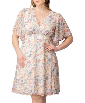 Plus Size Florence Flutter Sleeve Dress