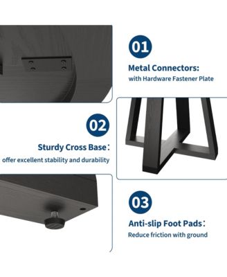 Round Dining Table for 4-6 People, 47 Inches Dining Room Table with Pedestal Base (Table Only)