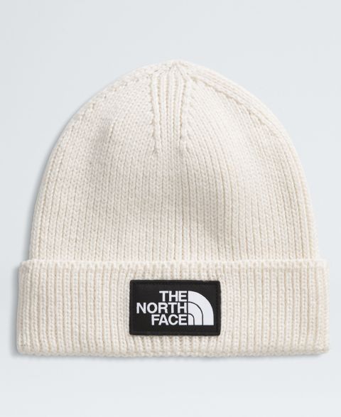 Мужская шапка The North Face TNF Logo Box Cuffed Beanie, цвет: Белый дюнный