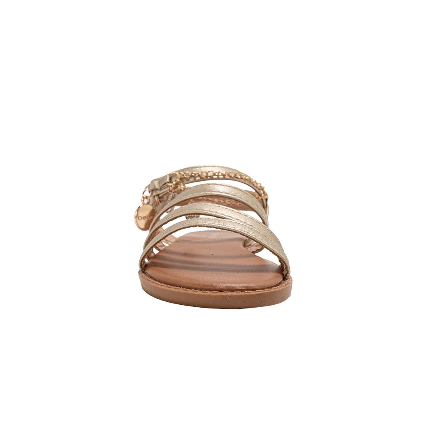 Сандалии Bebe Fashion Sandals - Dressy Shoes with Decorative Chain and Charms для девочек, цвет: Золотой — фото 4